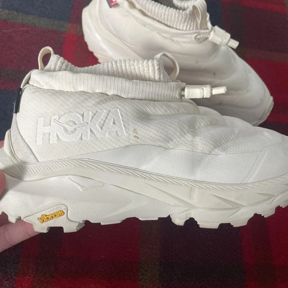 Hoka One One Kaha 2 Frost Moc Gtx Shoes Womens Size 7B White Gore Tex Trail